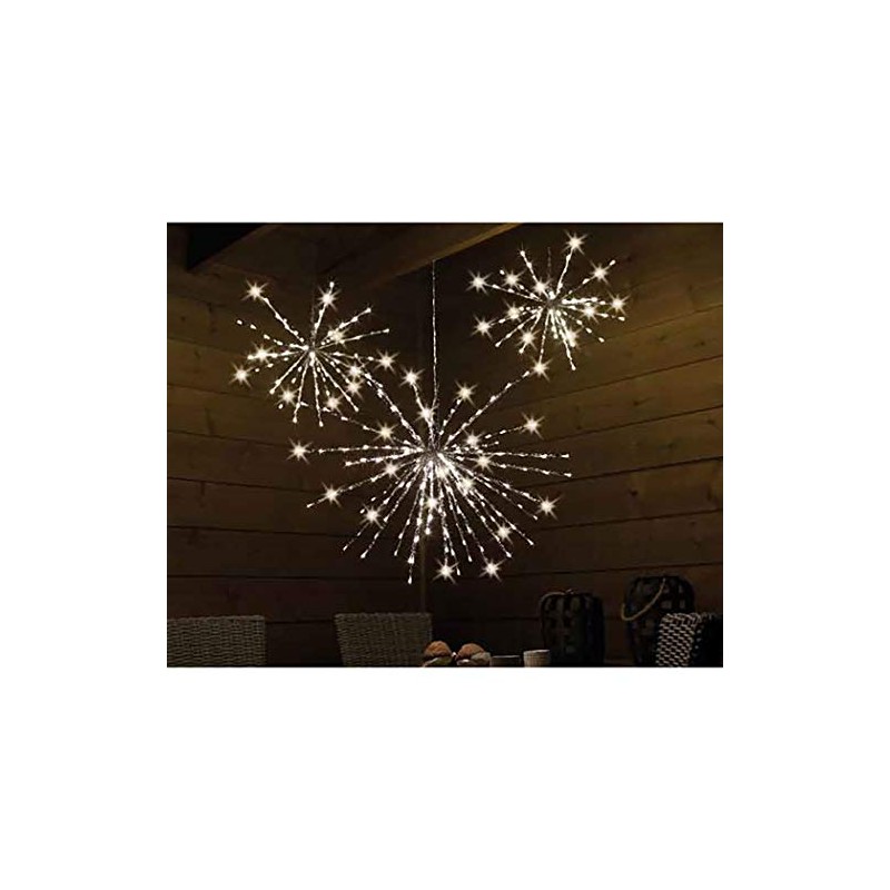 Lumineo 160 LED Warm White Flashing Polestar, Silver Wire, 27