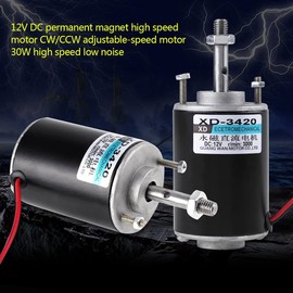 12V DC Motor Motor for Bike 30W High Speed CW/CCW Permanent Magnet DC Motor dc Motor 24v for DIY Generator(DC 12V 3000RPM) Permanent Magnet Motors Permanent Magnet Motors