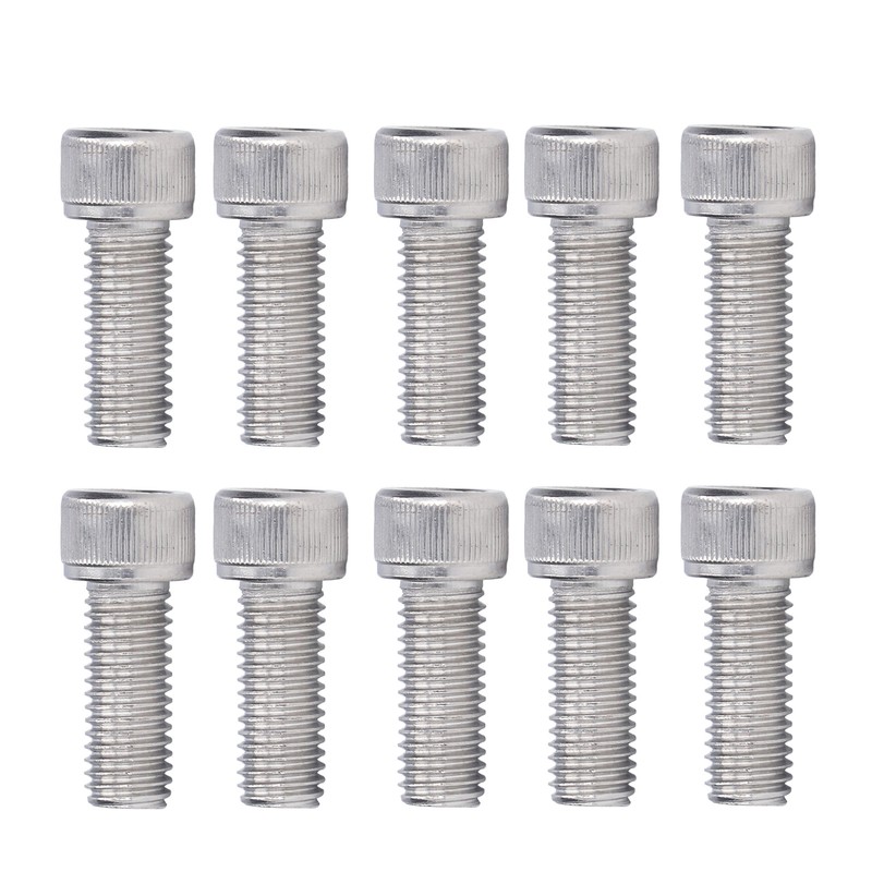 20Pcs Bolt Socket Cap Screws Coarse Thread A2‑70 Stainless Steel