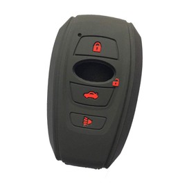 Subaru Car Smart Key Case Remote Key Cover Designed Specifically for Levorg Legacy Crosstrek B4 Impreza G4 WRX S4 STI XV Outback Forester BRZ Sumapitakun (Black 2 (Red Button))