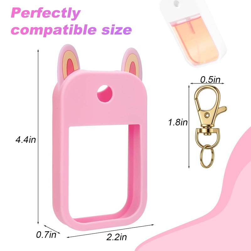 AIERSA Hand Sanitizer Spray Case Compatible with Touchland,Rabbit Ears Design