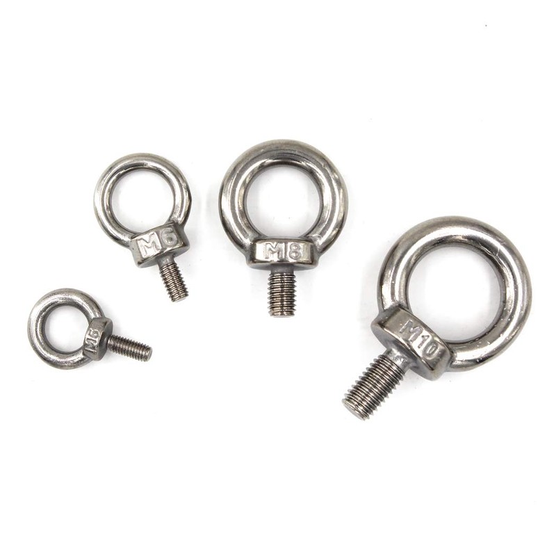 M8 Ring Shape Lifting Threaded Eye Bolt 304 Stainless Steel