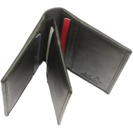 Sheriff Badge Bifold Card Holder Leather Black Wallet RFID Safe 654