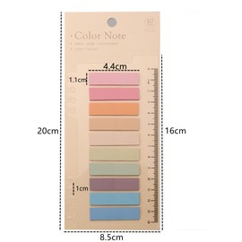 800Pcs Book Tabs Sticky Index Tabs Writable Labels Note Tabs Transparent Sticky Notes Sticky Note Stickers with Ruler for Reading Books Classifying Binders Notebooks