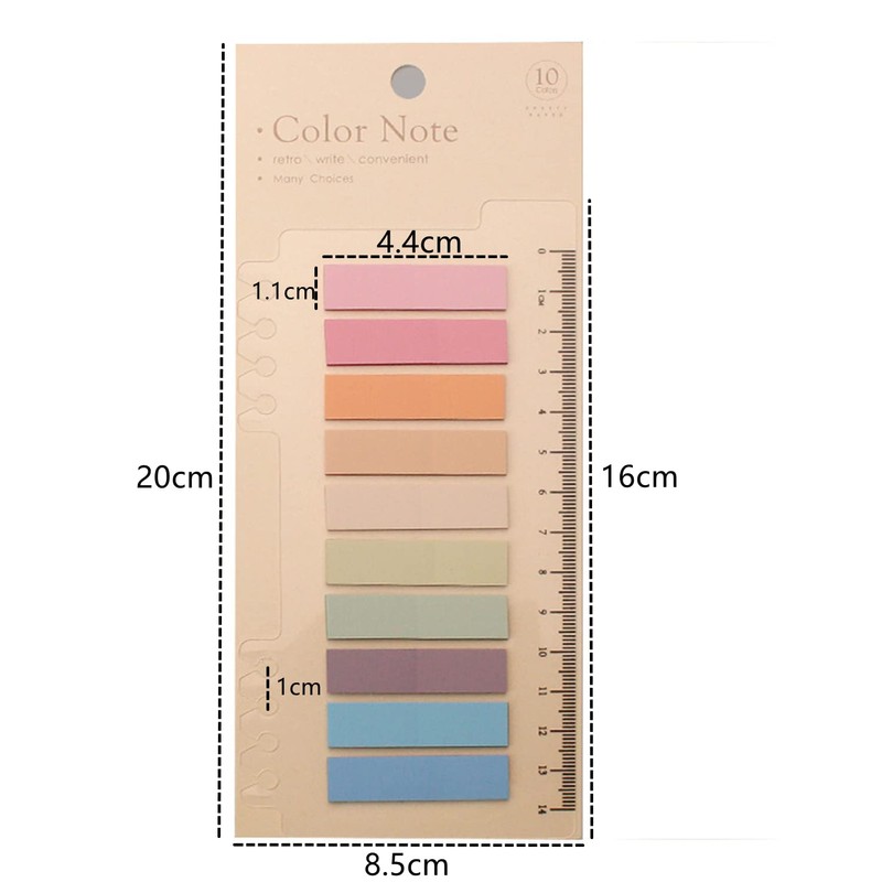 800Pcs Book Tabs Sticky Index Tabs Writable Labels Note Tabs