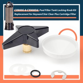 Lisnhlin CX900G Pool Filter Locking Knob & CX900DA Knob Kit Compatible with Hayward Star Clear Plus Cartridge Filter and Separation Tank Models C751 C900 C9002 C1200 C12002 C12002S