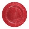 6 Embossed Decorative red Round Charger Plates Christmas Xmas Dining