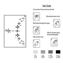 12 Sheets Temporary Tattoos Adult,Semi Permanent Tattoo Long Lasting Waterproof Temporary Tattoo Stickers Lasts 1-2 Weeks Temporary Tattoo Kit for Women and Girl