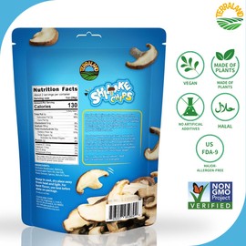 Terraland Shiitake Chips - Sea Salt, Crispy & Crunch Mushroom Snack, Non GMO, Vegan, Topping for Salads and Soups 2.12oz Bag - Pack of 2