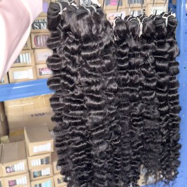 10-30inch 15A Natural Wavy Cambodian Raw Hair Vendors Unprocessed Burmese Curly Raw Hair Bundles Brazilian Human Hair Extensionscolor: burmese curly, Stretched Length: 4inch