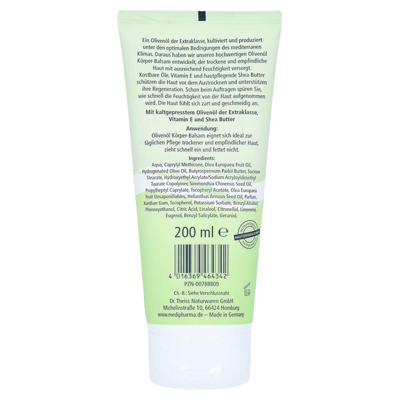 Dr. Theiss Naturwaren GmbH, Olive Oil Body Balsam Travel Tube
