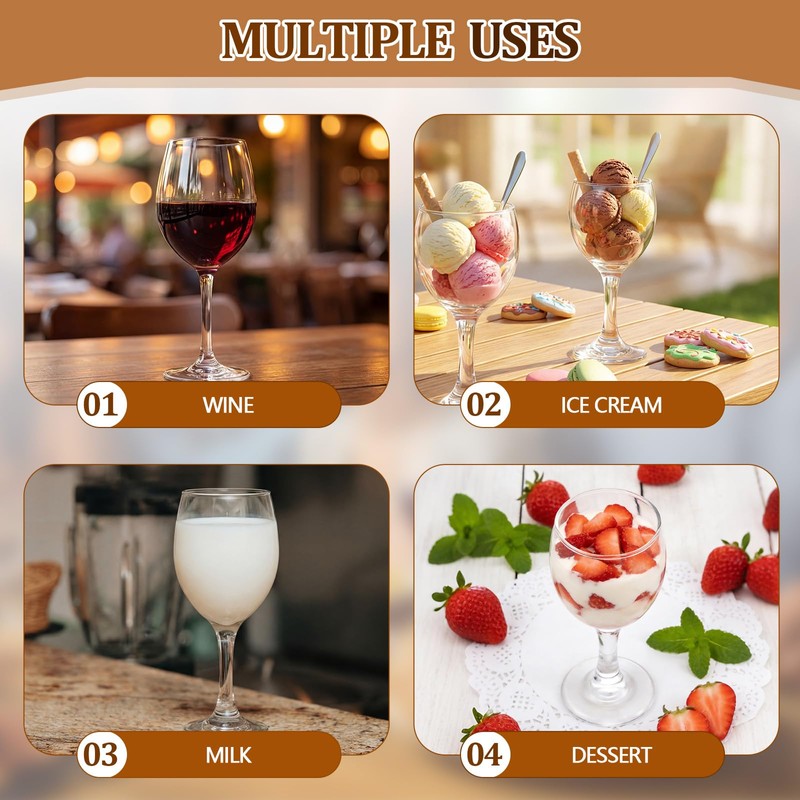Ceenna 12 Pack Wine Tasting Glasses 5.5 oz Small Stemmed