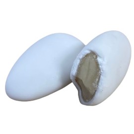 Dulcefina chocolate and Sweets, Italian Almond Confetti White, Thin Shell with Lemon Flavor (Natural) (1.500 Lbs)