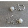 Cultured Freshwater Pearl Drop Earrings Sterling Silver
