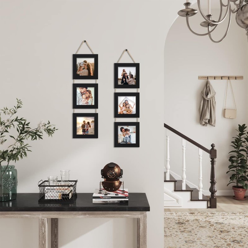 ccdcc 5x5 Collage Picture Frames Set of 2, Rustic Wooden
