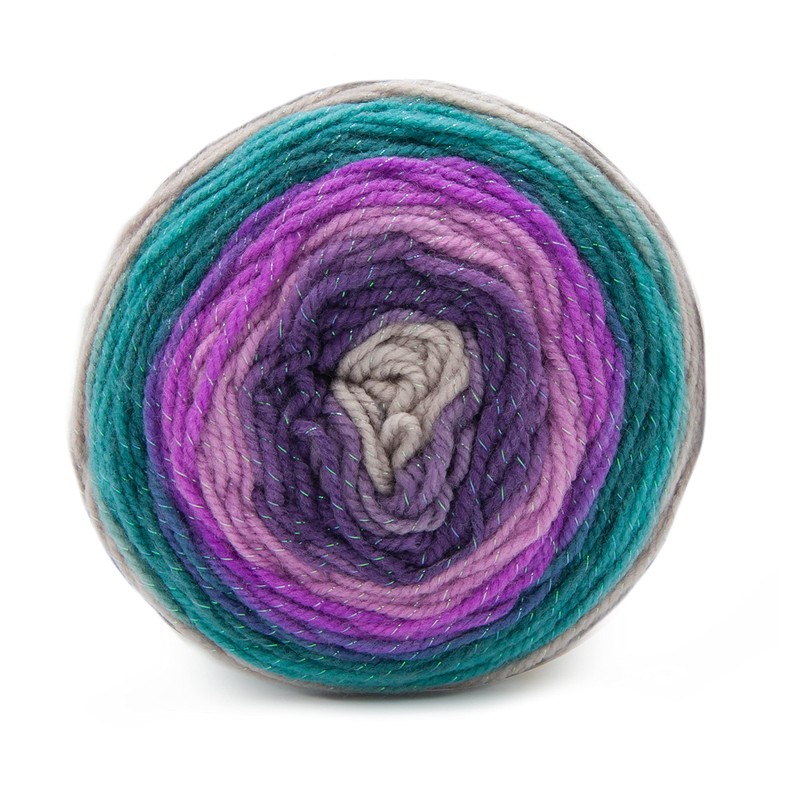 Lion Brand Yarn (1 Skein) Mandala Sparkle Yarn, Aquila