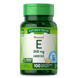 Nature's Truth Vitamin E 400 Natural (d-Alpha) 100 Softgels, 100 Count
