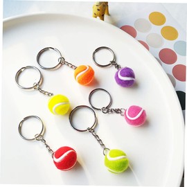 STOBOK 5 Pcs Plush Keychain Metal Keychain Metal Car Keychain Mini Tennis Balls Easter Party Supplies Funny Keychain Green Keychain Decor Keychain Souvenir Keychain Pendant Filler