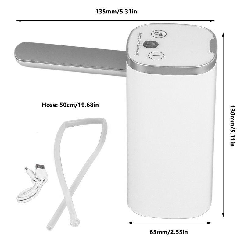 Water Bottle Pump Touch Control Foldable Automatic Type C Charging
