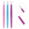 AHIER 10pcs Rubber Nail Cuticle Pusher Tipped Plastic Handle Nail