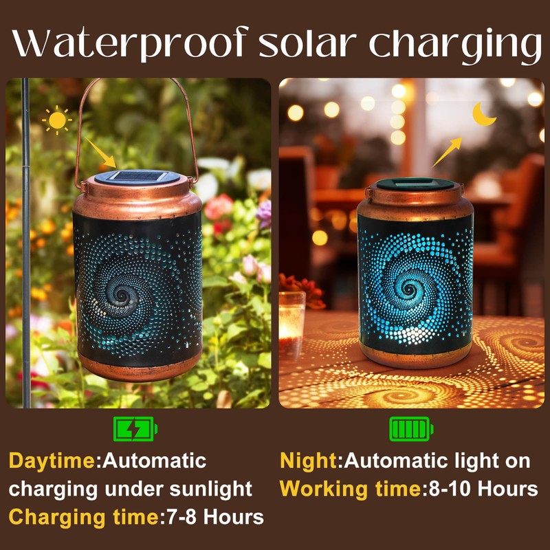 DIBIEECN Birthday Gifts for Women Mom Grandma Wife, Solar Lanterns