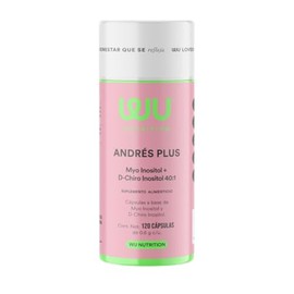 WU Nutrition ANDRÉS PLUS | Myo Inositol Puro y D-Chiro Inositol 40:1 | Suplemento para Mujer | Balance Femenino Premium | Vitaminas para Mujer | Capsulas Balance | 120 Cápsulas | 2 meses de consumo