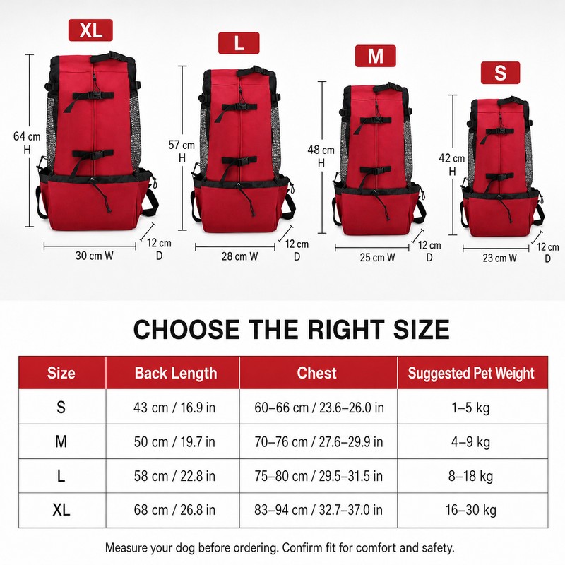 Large Dog Carrier Backpack for Travel - Breathable Hands-Free Pet
