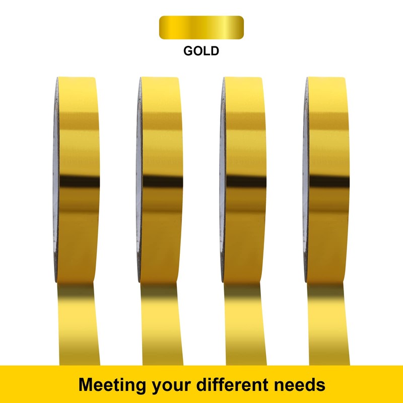 Grevosea 4 Rolls Metallic Mirror Tape, 65Ft DIY Graphic Art