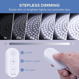 Govee 32.8ft White LED Strip Lights, 6500K Dimmable LED Light Strip