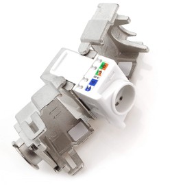 1aTTack.de Keystone Module RJ45 Cat 6a Jack Certified fully shielded STP tool-free snap in assembly Cat raw cable 500 MHz 10Gbit/s compatible with Cat5 Cat6 Cat7 Cat8 10 pieces