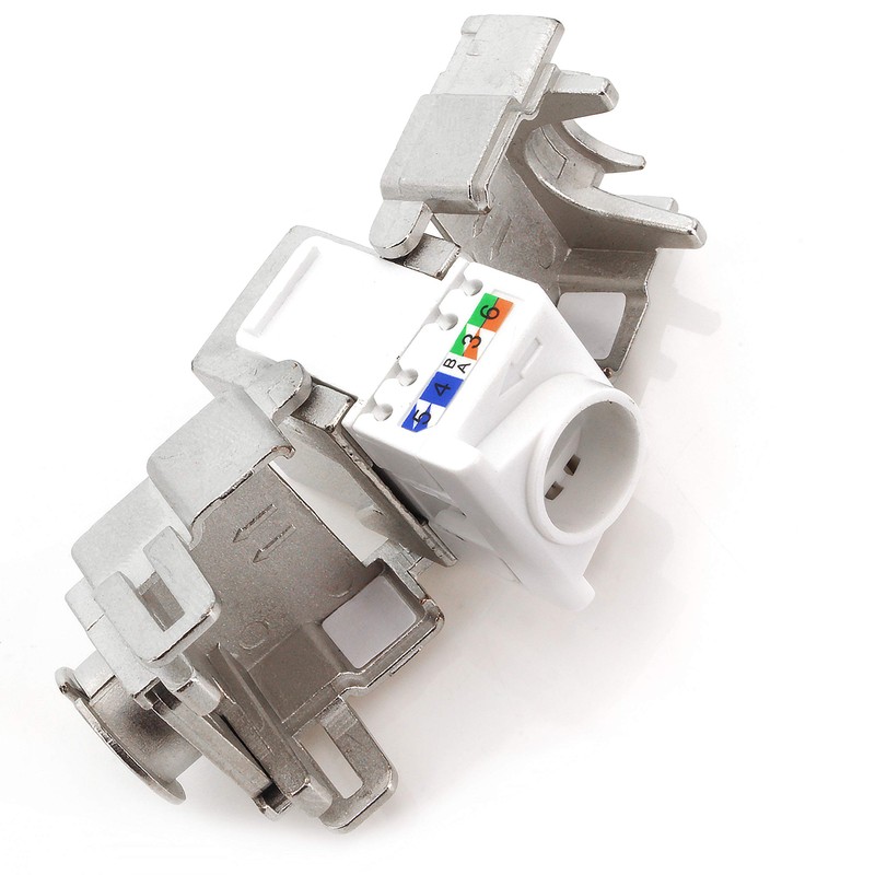 1aTTack.de Keystone Module RJ45 Cat 6a Jack Certified fully shielded
