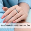 AmorArtSky Spinner Ring for Anxiety Relief Fidget: Puppy Pet Lovers