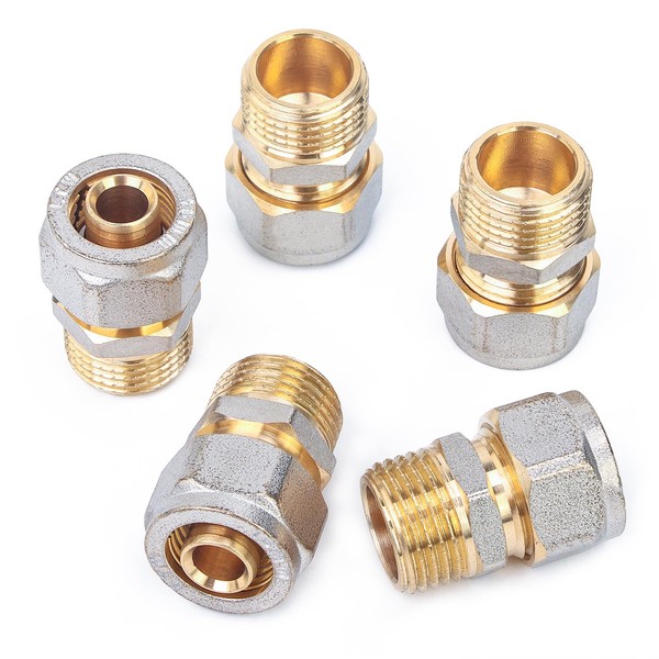 LTWFITTING Clamping Ring Screw Fitting for Aluminium Composite Pipe, Transition
