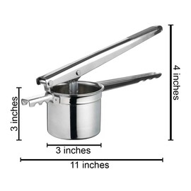 Cuisinox Potato Ricer, Heavy Duty Stainless Steel Potato Masher and Kitchen Tool, 3 Disks