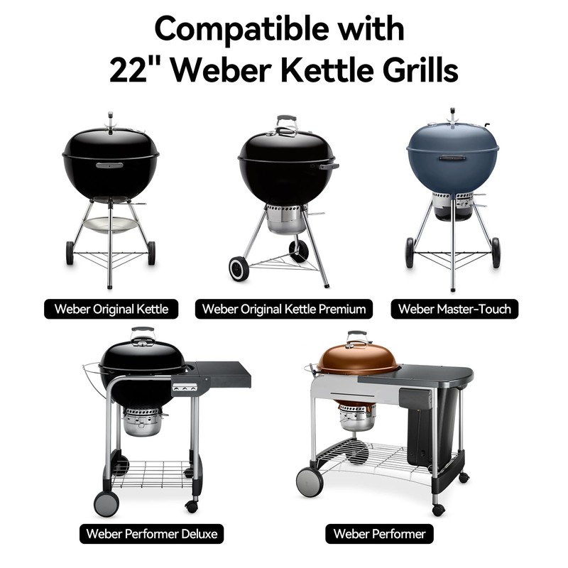 Charkettle 2-1 Grill Griddle Replacement Gourmet BBQ System with Removable