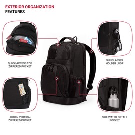 SwissGear SwissGear 5698 Laptop Backpack, Black, 17-Inch