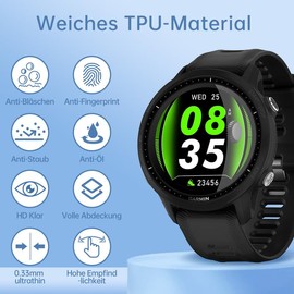 FOXZKISS Pack of 2 Screen Protectors for Garmin Forerunner 955, Soft TPU Film for Garmin Forerunner 955 Solar, Screen Protector for Garmin Forerunner 955 Protection, for Garmin Forerunner 955/955