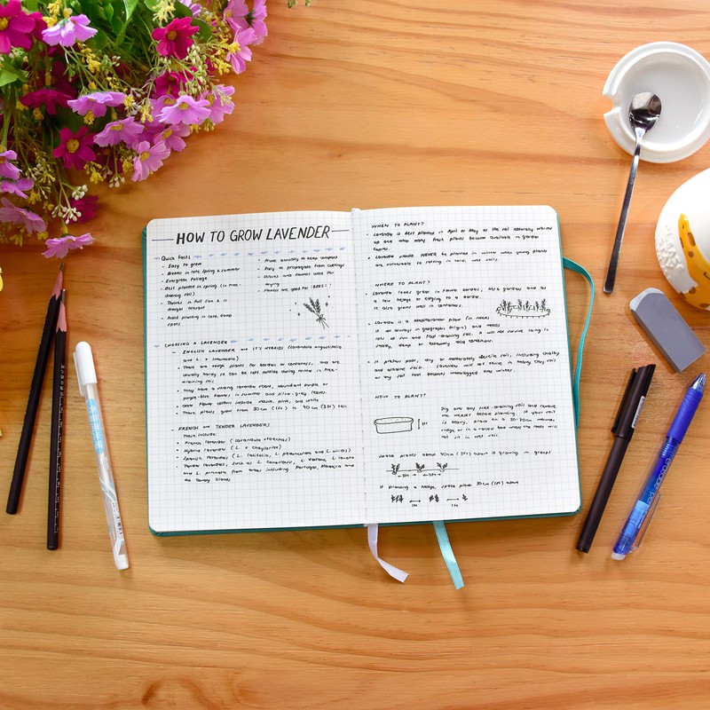 STATIONERY ISLAND A5 Squared Notebook, Graph Paper Notebook with 120gsm