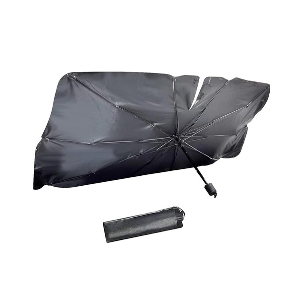 MLY Retractable Windshield Sun Shade, Car Umbrella Sunshade with Heat-Blocking