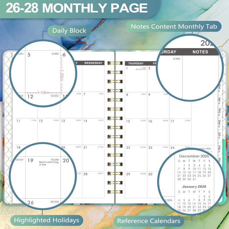 2026-2028 Monthly Planner - 3 Year Monthly Planner 2026-2028 with