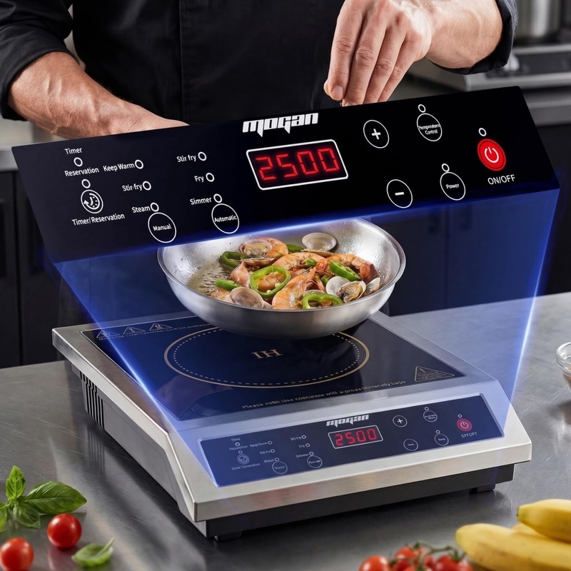 Portable Induction Cooktop, 2500W Commercial Countertop Single Burner