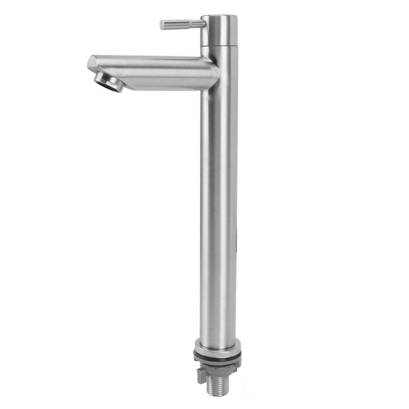 Single Cold Water Kitchen Faucet Stainless Steel Single Hole Bathroom