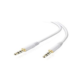 adaptare 10026 Audiokabel 3,5mm Klinkenstecker auf 3,5mm Klinkenstecker, vergoldete Kontakte, ultraslim, 3,0m, weiß