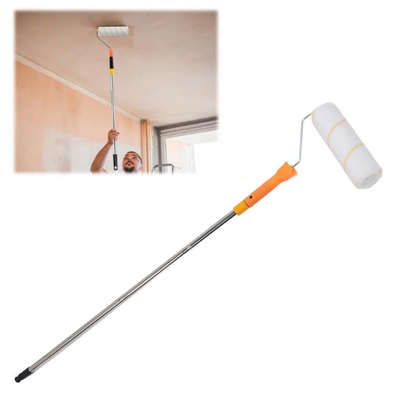 3.9ft Paint Roller Extension Pole Kit with 9in Roller Brush