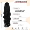 XFSRG Extensions Echthaar Ponytail 65 cm Langes in Wavy Pferdeschwanz