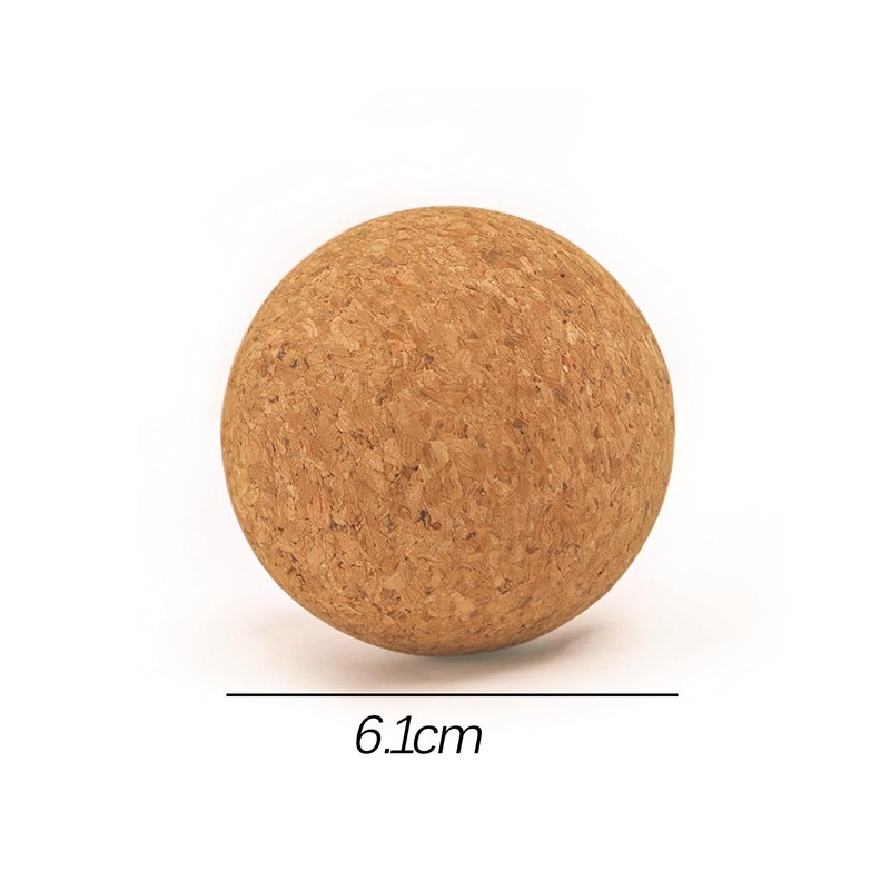 Priaora 2pcs Cork Massage Bal with Bag, Yoga Cork Ball