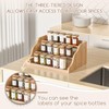 Memanque Tiered Spice Rack Organizer for Cabinet, Wooden Spice Rack