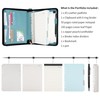 WASON Portfolio A5 Binder Journal with Zipper - Leather pu