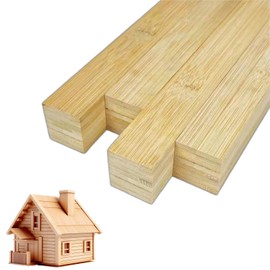 DaTpuik 3/4 x 12 Inch 10 PCS Square Dowel Rods Wood Sticks Wooden Dowel Rods - Unfinished Bamboo Sticks - for Crafts,Home Decor, Model Making and DIYers