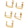 5PCS Violin Fine Tuner Golden Metal Glossy Surface Violin Fine